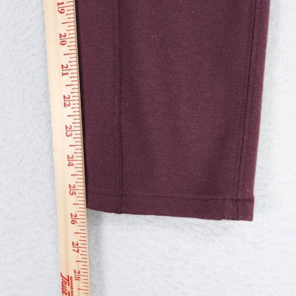 Talbots Pants Women 4 Burgundy Dalton Stretch Mid Rise Tapered Equestrian Seamed - Picture 7 of 13